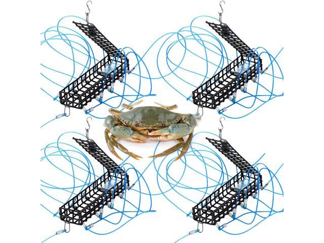 10 Loop Crab Snare Trap 6 Inch Length Catching Dungeness Crab Snare Trap with Reserve Loops for Fishing Poles Dungeness Blue Red Rock Crabs