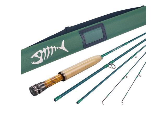 Stalker Fly Fishing Rod with Extra Tip and Rod Tube Medium fast action 7.5/8/8.5ft; Fits 2/3/4wt; IM12 carbon blank; US Pac Bay hardware
