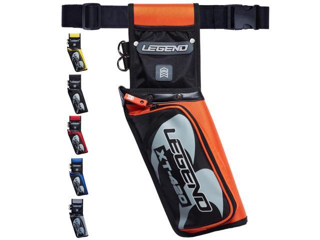 XT420 Field Quiver - Left or Right-Handed Quiver Arrow Holder, Archery Quiver with 3 Arrow Tube, Durable Nylon Hip Quivers with Multiple Pockets...