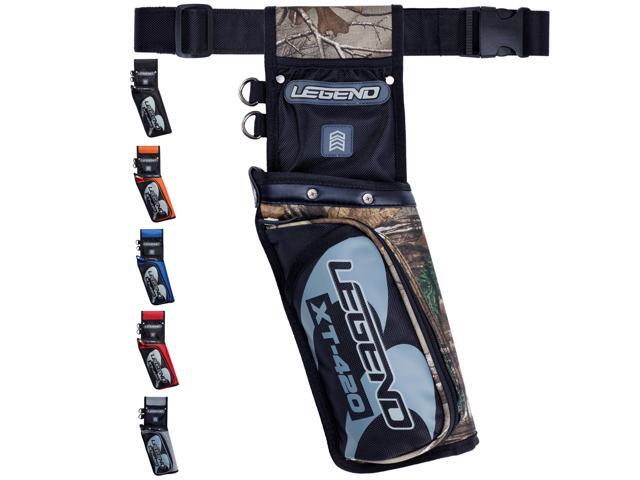 XT420 Field Quiver - Left or Right-Handed Quiver Arrow Holder, Archery Quiver with 3 Arrow Tube, Durable Nylon Hip Quivers with Multiple Pockets.