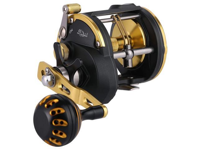 Trolling Reel Saltwater Level Wind Reels, Drag Reels Boat Fishing Ocean Fishing for Sea Bass Grouper