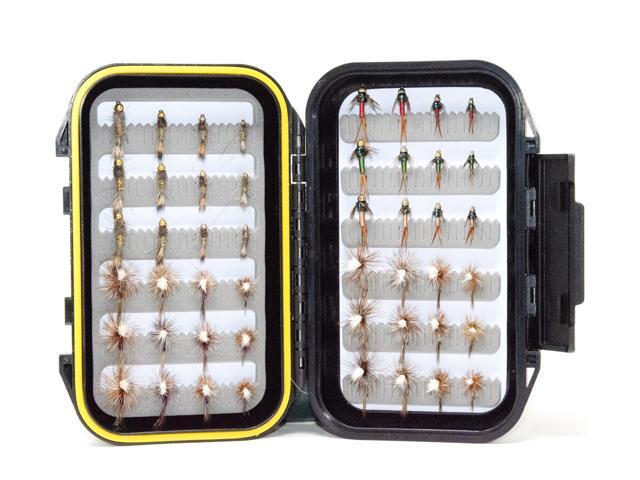 36/48 / 60 Premium Hand Tied Fly Fishing Flies Assortment Kit Dry/Wet/Nymph/Streamer/Terrestrial/Leech/Popper/Woolly Bugger Flies Set for.