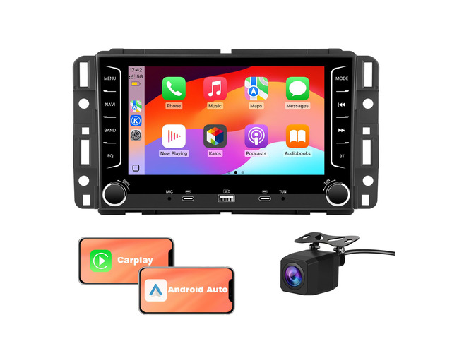 Touch Screen Radio for Chevy Silverado 1500 2500 3500 2007-2013, Android Stereo for Silverado GMC Sierra Acadia Support CarPlay Android Auto AM/FM...