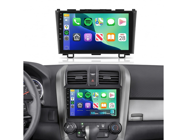 8 CORE 6G+128G Car Radio Stereo for Honda CRV 2007-2011 with Wireless CarPlay Android Auto, 9 Inch IPS Touch Screen Android 13 GPS WiFi 32-Band DSP...
