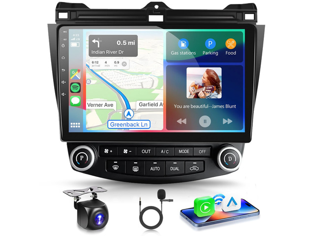Android 15 Car Stereo for Honda Accord 2003-2007 Radio Wireless Carplay Android Auto 10.1 inch 1080P HD Touch Screen 5G WiFi DSP EQ GPS MirrorLink...