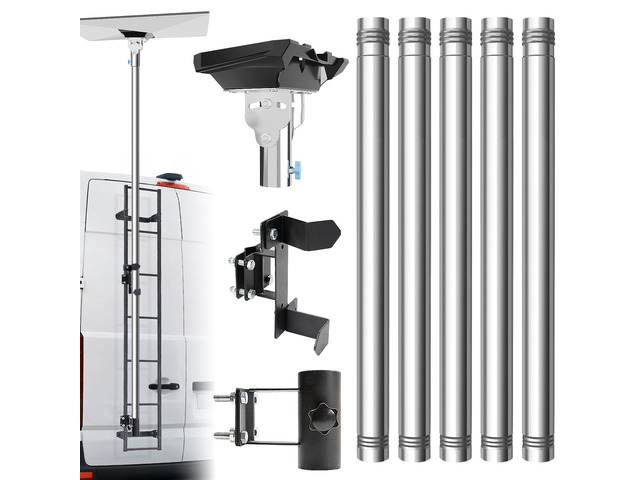 Starlink Standard 4/4X Pole Mount Kit,Starlink Gen 3/4 RV Ladder Pole Mount 1.5'' Stainless Steel Pole, Starlink Mounting Kit Pipe Adapter...