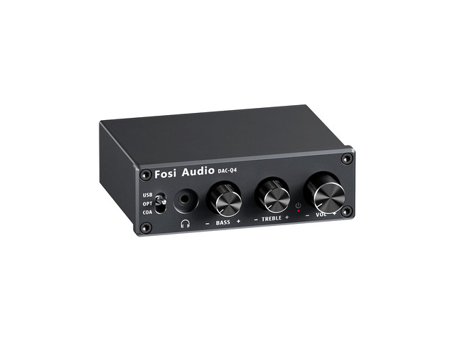 Q4 DAC Headphone Amp for PC, Desktop Digital to Analog Audio Converter for Home Stereo Amplifier and Powered Speakers, PC-USB/Optical/Coaxial...