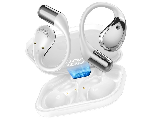 Open-Ear Headphones, Bluetooth 6.0 Wireless Earbuds Powerful Sound, 40H Open Ear Earbuds with ENC Mic, Comfortable Ear Hooks/IP7 Waterproof/Fast...