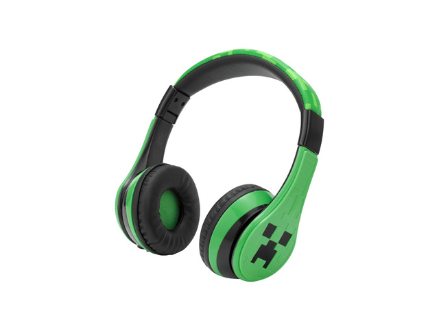 Minecraft Bluetooth Kids Headphones with Microphone, Volume Reduced Wireless Headphones for School