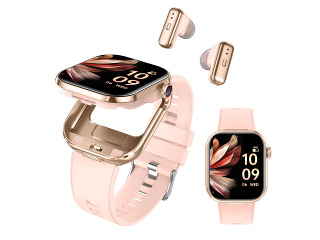 Smart Watch with Earbuds,2.02' HD Screen,2 in 1 Smart Watches for Women,Waterproof Fitness Tracker Watch with Wireless Earphone Compatible for...