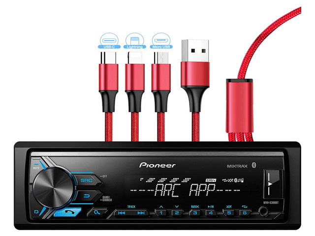 MVH-X390BT Digital Media Receiver with ARC app, MIXTRAX, Built-in Bluetooth and USB Direct Control for iPod/iPhone and Android Phones & zonoz 3 in...