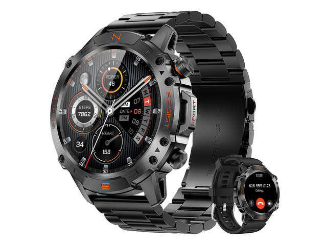 Rugged Military Smart Watch for Men, 1.43' AMOLED Tactical Fitness Tracker (Answer/Make Call), 5ATM Waterproof, Heart Rate/SpO2/Sleep Monitor, 178+...