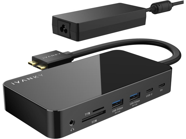 12-in-2 FusionDock 1 for M5 MacBook Pro Docking Station Dual 4K@120Hz Monitor for M5/M4/M3/M2/M1 Pro/Max MacBook Neo,150W AC, SD/TF, USB, RJ45,...