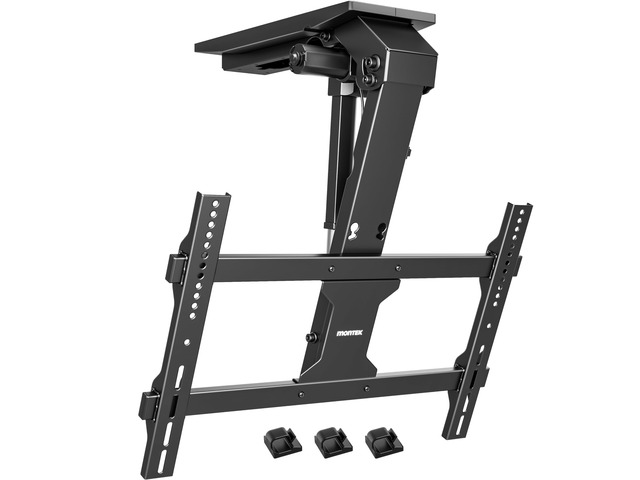 Motorized Ceiling TV Mount with Remote for 37-75 Inch TVs Electric TV Mount Motorized Drop Down, for Flat and Pitched Roof, Holds up to 99 lbs, 4X...