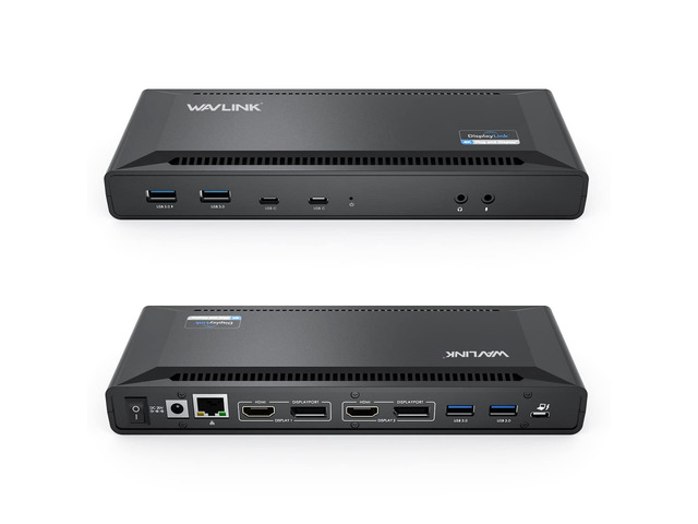 USB Docking Station Dual Monitor 4K 60Hz for Mac M1-M5,Neo,Windows 2X HDMI or DisplayPort for MacBook, 65W Charging DisplayLink Dock, Driver...