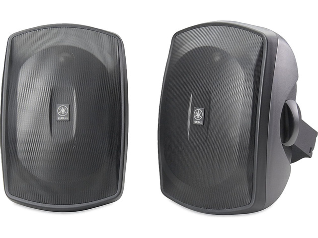 NS-AW390 All Weather Indoor/Outdoor 6.5-inch 2-Way Speakers includes Wall/Ceiling Mounts - Pair (Black)