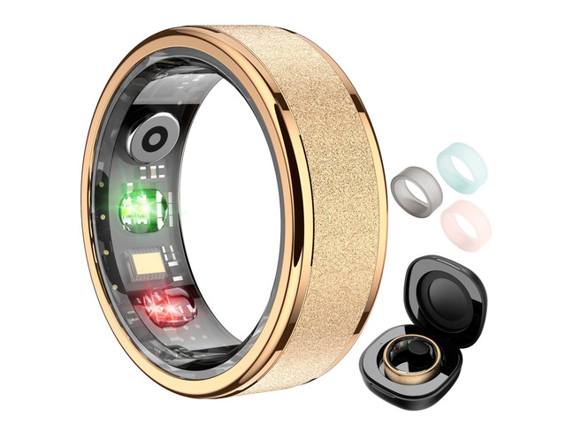 R10 Smart Ring, Sleep Health & Skin Temperature & 5ATM(Rose Gold, 9) Smart Health Ring for Women, Protective Case, No Subscription Fee, Heart Rate...