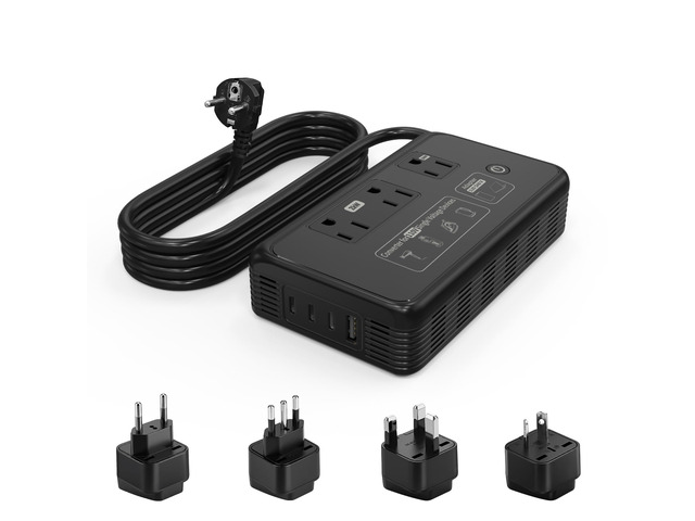 2000W 220V to 110V Converter for Hair Dryers, Type C G L I Adapter(Black) 2000W Voltage Converter US to Europe, Converter for European Travel,...
