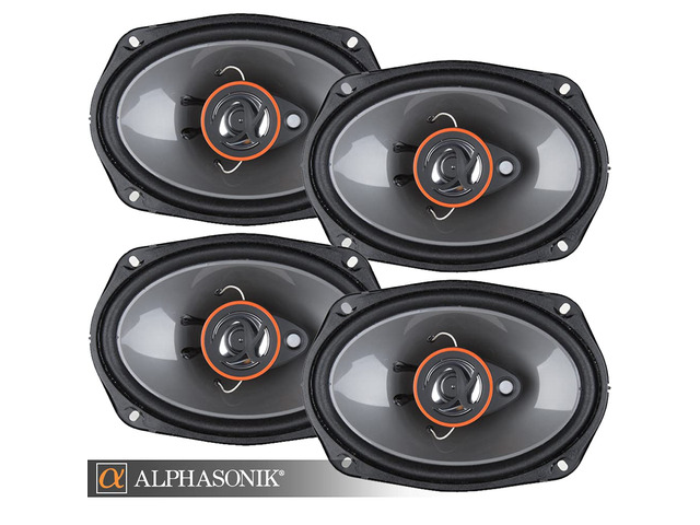 AS268P Loudspeakers 2 Pairs of 6X8 350W Max 3-Way Speakers 4 Ohms Premium Quality Audio Door Speakers for Car or Truck Stereo Sound System
