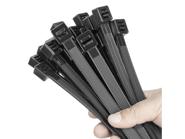 18 Inch Black Zip Ties Heavy Duty 500 Pack Long Cable Ties 300 LBS Extra Strong, UV Resistant Cable Ties, Weatherproof, Self-Locking for Indoor and...