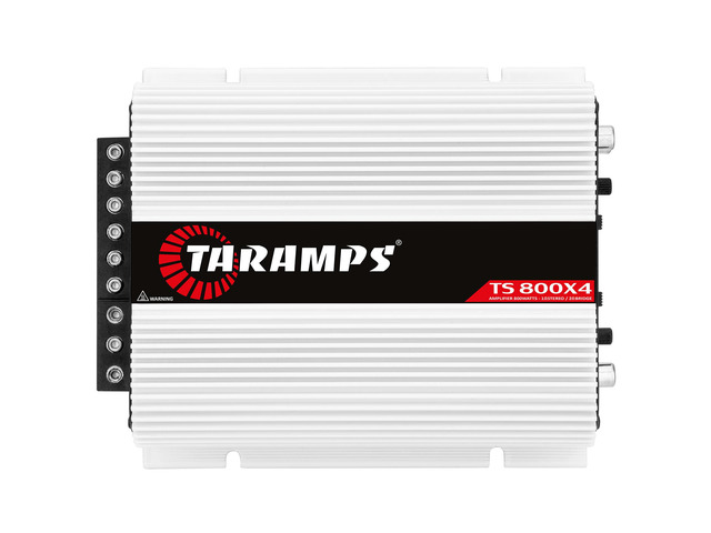 Taramps TS 800x4 1 Ohm Multichannel Stereo Amplifier 800 Watts Rms, 4 Channels, Full Range, Car Audio Amp Digital 2 Bridged Channel, Crossover...