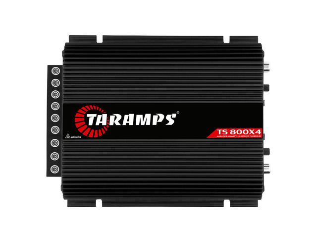 Taramps TS 800x4 2 Ohms Black Multichannel Stereo Amplifier 800 Watts Rms, 4 Channels, Full Range, Car Audio Digital 2 Bridged Channel, Crossover...