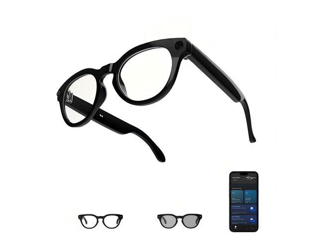Ai Smart Glasses with Camera and Bluetooth - 4K HD Video Recording, Real-Time Translation, with Color-Changing Lenses for Travel, Sports, Outdoor Use