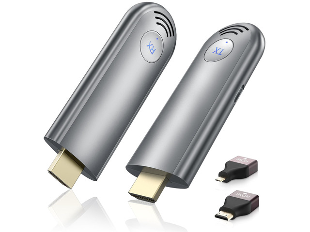 TPUFO Wireless HDMI Transmitter and Receiver, Plug & Play Portable 2.4G/5G Wireless HDMI Extender Kit for Streaming Video and Audio to Monitor from...
