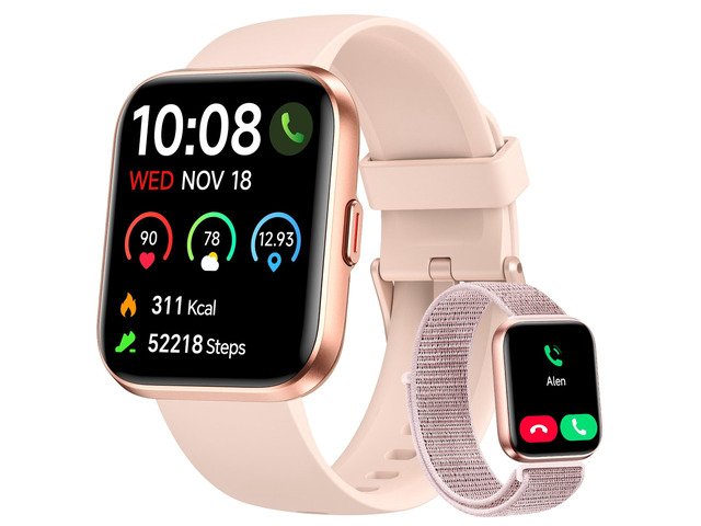 Smart Watch for Women, Answer/Make Calls, Alexa Built-in, 1.85' Touch Screen Fitness Tracker for Android & iPhone, Heart Rate/Sleep/SpO2 Monitor...
