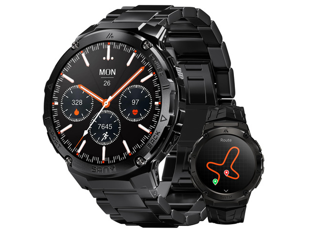 Smart Watch with GPS, Rugged Outdoor Fitness Watch, 5 ATM & IP69K 1.43' AMOLED, 170+ Sports Modes, 15 Days Battery, Compatible with Android &...