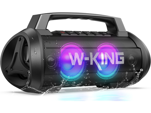 Portable Bluetooth Speaker, 120W Max/110dB/IPX6/BT5.4/42H/DSP/RGB/4 Drivers/70W Deep Bass/Wireless Stereo Pairing, Large Party Boombox, Must-Have...
