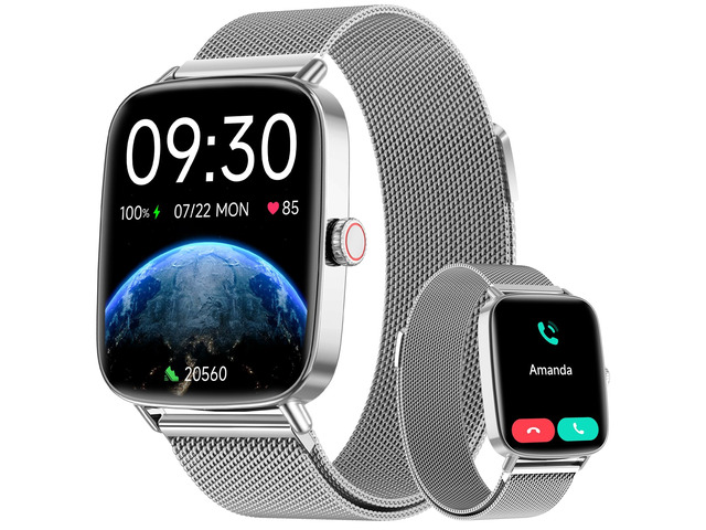 Smart Watch for Women, 1.85' HD AMOLED Fitness Tracker (Answer/Call) with 24/7 Heart Rate/Sleep/SpO2 Monitor for iPhone & Android, 120+ Sports...