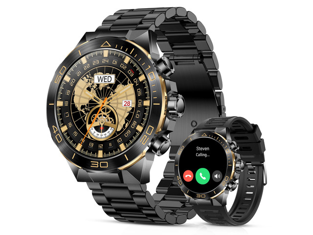 Smart Watch for Men Answer/Make Call for Android iPhone, 1.43' AMOLED HD Screen Mens Luxury Watch, 400mAh Heavy Duty Smartwatch Heart Rate Blood...
