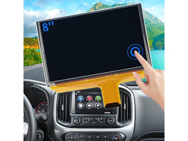 LCD Touch Screen Replacement DJ080PA-01A Digitizer Screen Radio Fit 2014-2018 Chevy Silverado Tahoe Chevy Colorado OEM Navigation, Fit GMC Sierra...