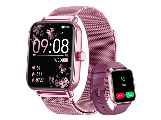 Smart Watches for Women (Calls/SMS/Reminders), 1.85' HD Alexa Smart Watch for Android Phones & iphone Compatible, 120+ Sport Modes Fitness Watch,...