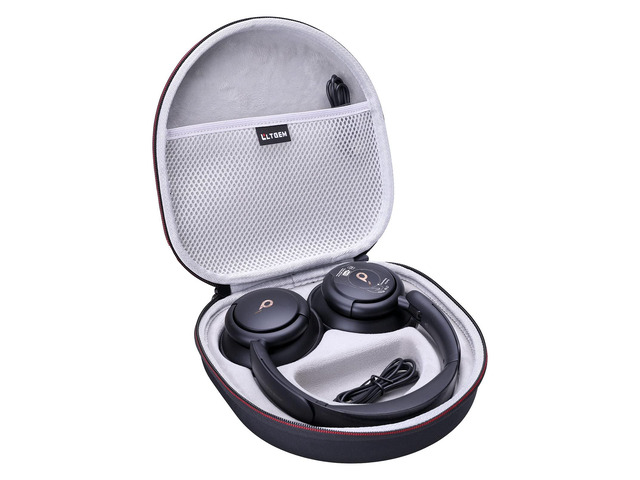 LTGEM Case Compatible with Anker Soundcore Life Q20i/Q20/Q30, Black+Gray Fits Soundcore Life Q45 Hybrid Active Noise Cancelling Headphones