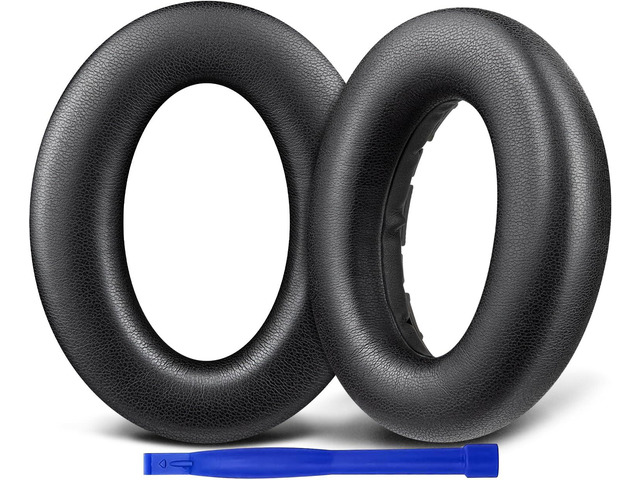 Replacement Earpads for Sennheiser Accentum/Accentum Plus Wireless Headphones, Ear Pads Cushions with Soft Protein Leather, High Density Foam - Black