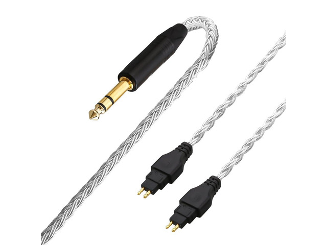Replacement Cable for SENNHEISER Headphones HD650 HD600 HD580 HD535 HD545 HD565 HD265 with 1/4' 6.3mm (1.2m, 1/4' 6.3mm)
