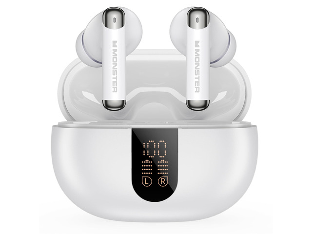 N-Lite 211 Wireless Earbuds, Bluetooth 6.0 Stereo Headphones with Powerful Bass, Built-in Noise-Cancelling Mic for Clear Calls, LED Display, 36H...