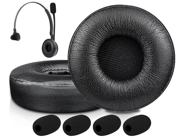 Earpads for Jabra Engage 55/65/75 - Mono Black (Do Not Fit Engage 50, Engage 55/65/75 Stereo Version), for Engage 55/65/75 (Mono Version) Headphones
