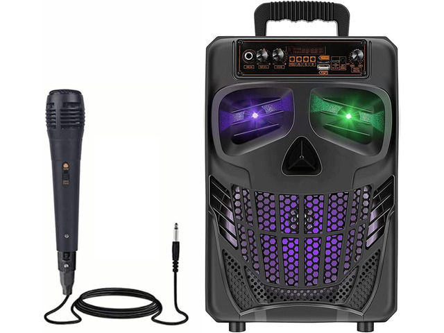 Portable Bluetooth Speaker with Subwoofer Wireless Speakers Big Support FM Radio TF Card LED Lights MP3 Player Party for Home Camping iPhone...