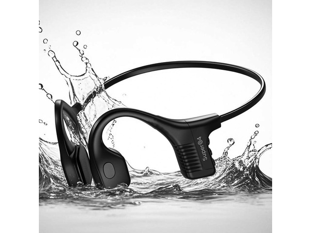 Upgraded Bone Conduction Headphones Bluetooth 5.3 Headset - IP68 Waterproof Wireless Headphone, 32G MP3 Memory, 12Hrs Sport Earphones for Swimming,...