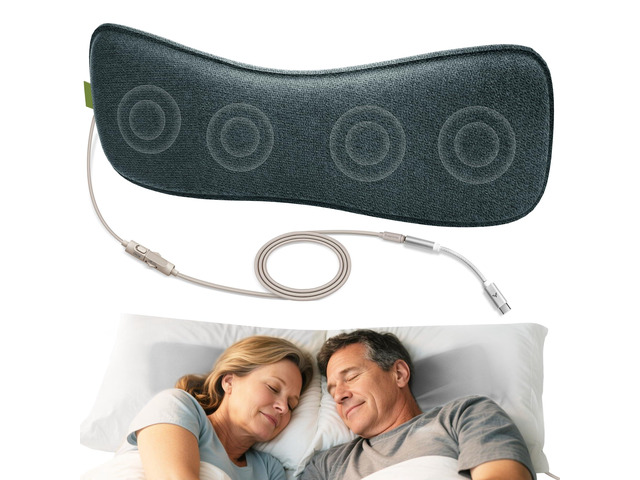 Slumber B - Wired Pillow Speaker for Side Sleepers Low-volume pillow audio with no charging required and USB-C or AUX