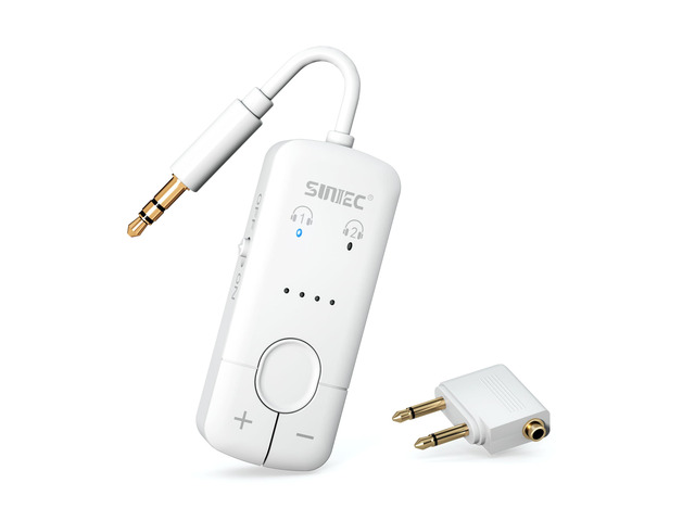 Bluetooth 5.3 Transmitter Adapter for Airplane, Dongle for Flights Connect 2 Headphones or Airpods, 3.5mm AUX Audio Jack Converter Plug for...