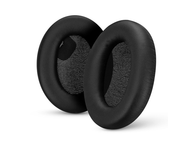 Replacement Earpads for Sony WH-1000XM4 Headphones - Soft Vegan Leather Cushions for Extra Comfort, Easy & Quick Installation, by (Black)