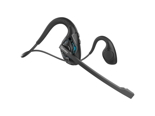 Open Ear Headphones with Mic, Bluetooth V5.3 Headset w/Microphone Wireless Headset w/ DSP Noise Cancelling Boom Microphone & Mute for Home Work...