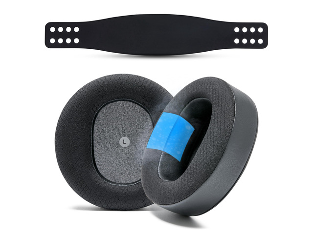 Mod Kit for Maxwell Gen 1 - Earpads & Silicone Headband For Audeze Maxwell Xbox & PS5 Gen 1, Enhanced Comfort & Cooling, by Wicked Cushions Black