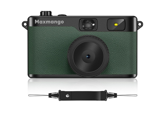 D53 Vintage Digital Camera - Retro Digital Camera 12MP Screenless Vintage Camera Disposable Camera Replacement Includes 8GB SD Card Green