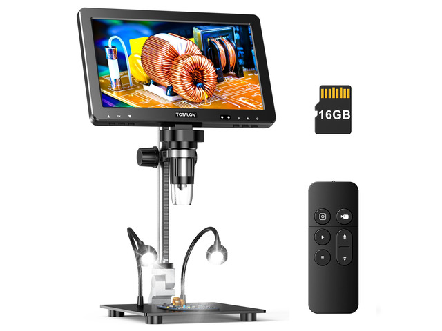 DM9 Max Digital Microscope: 20MP 10.1' 1500X HD IPS Coin Microscope Magnifier for Error Coins with Screen, LCD Soldering Microscopes for Adults, 10...