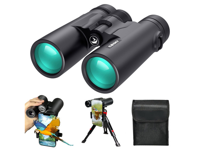 8x42 Binoculars for Adults High Powered with Phone Adapter and Tripod Super Bright, BAK4 Prism, IPX7 Waterproof Binoculars, for Bird Watching...